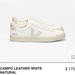 *NIB* VEJA - CAMPO LEATHER WHITE NATURAL US 7 / EU 38